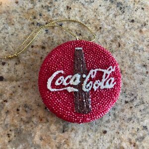 🎁 vintage coca-cola sparkly Christmas ornament, 2003